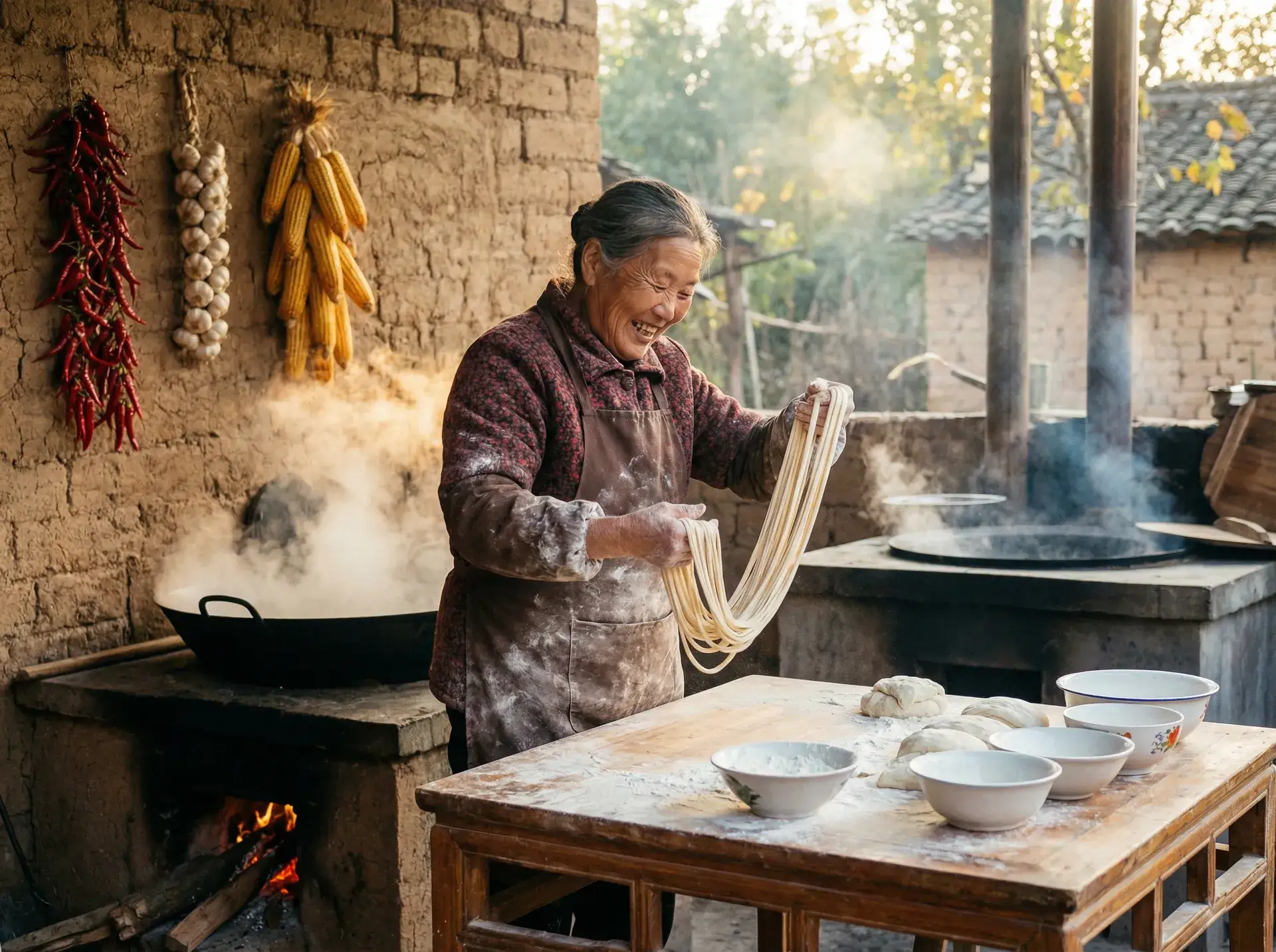 农家大嫂手擀面 - 2013wcg魔兽争霸 乡村美食